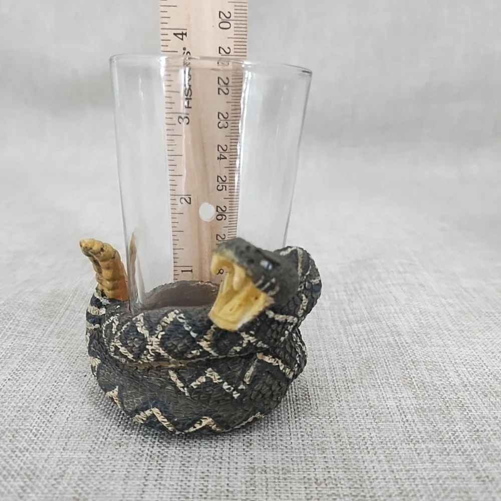 Rattlesnake Shot Glass 3 3/4